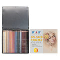 24 skin colour pencils for portrait drawing in a round iron tin box