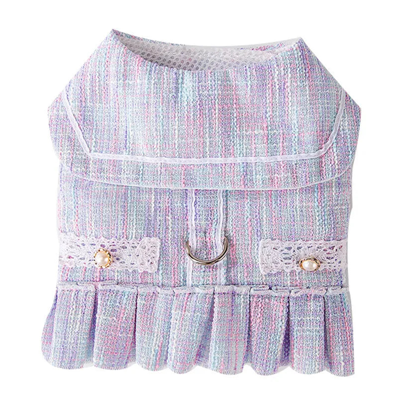 Salem purple polyester pet clothing for a cat or small dog, sized by weight.