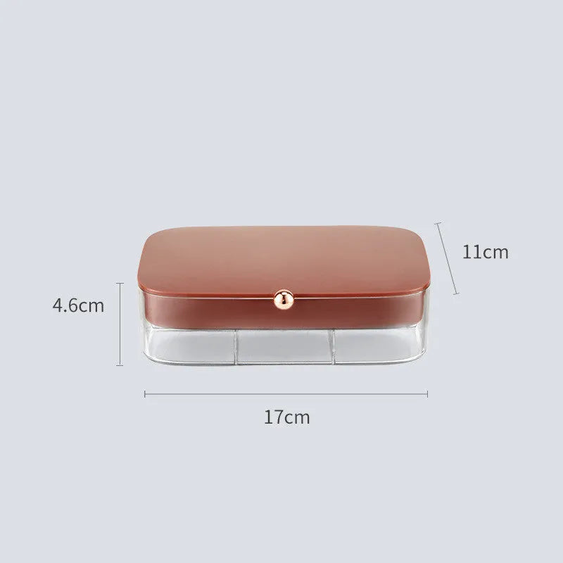 Multi-layer jewellery storage box in green with modern minimalist design