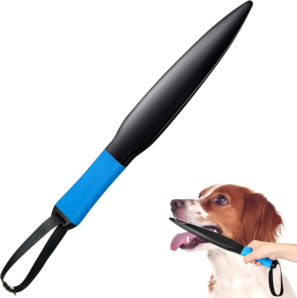 Blue handled nylon dog break stick measuring 35 cm for small to medium breed training