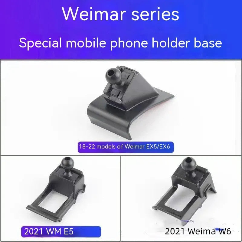 GOODWAY car dashboard mobile phone holder with 360-degree rotating bracket on a single base.