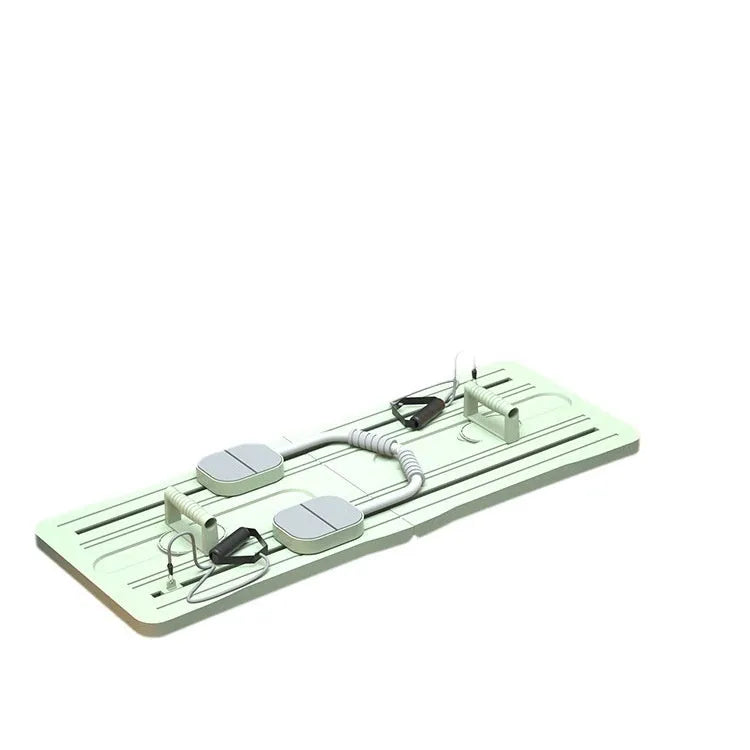 Foldable purple belly panel fitness equipment for core training on wooden floor