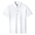Men's loose-fit casual cotton T-shirt on a hanger, shown in multiple colour options.