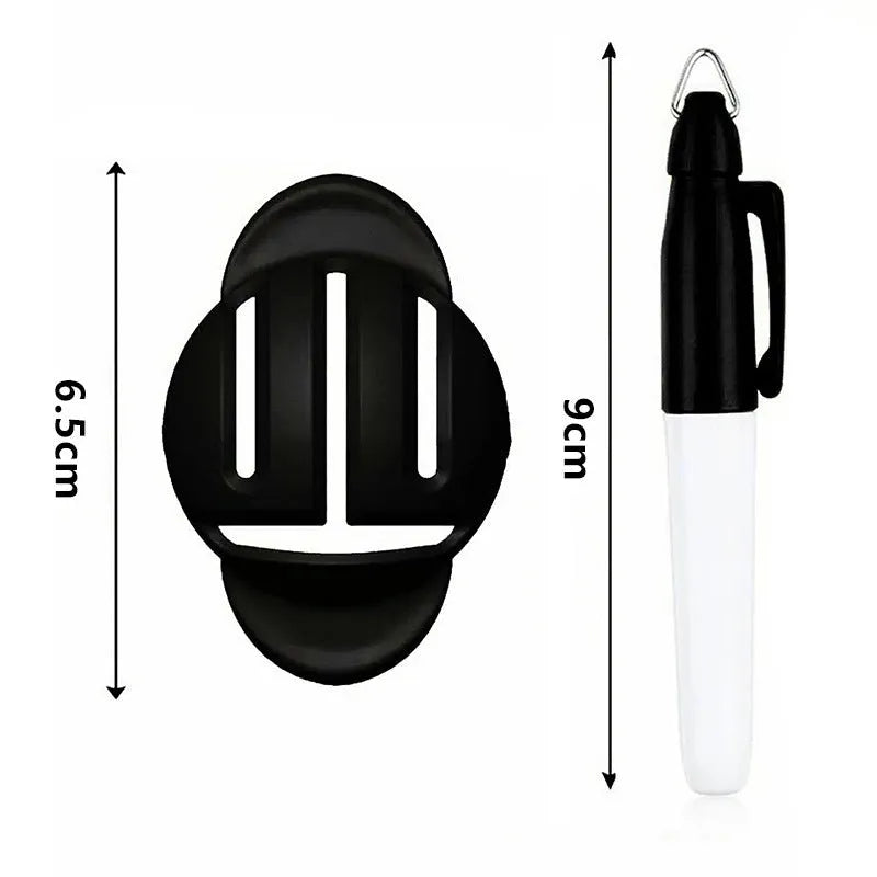 Golf putting alignment tool set with scriber markers and drawing pens for stroke training practice