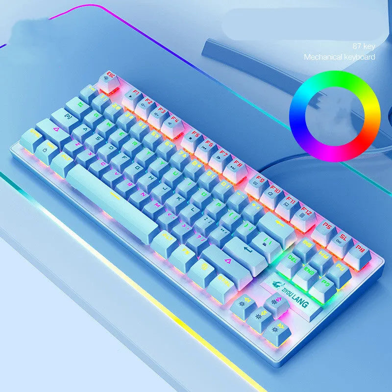 Mechanical gaming keyboard in multiple colours with simple design for notebook computers