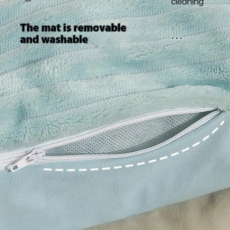 Morandi-colour removable washable pet bed for sofa, shown in Medium and Large sizes for dogs and cats.