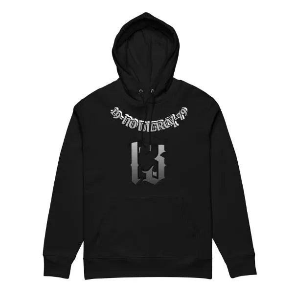Hooded fleece-lined pullover sweater for team uniforms in black colour option