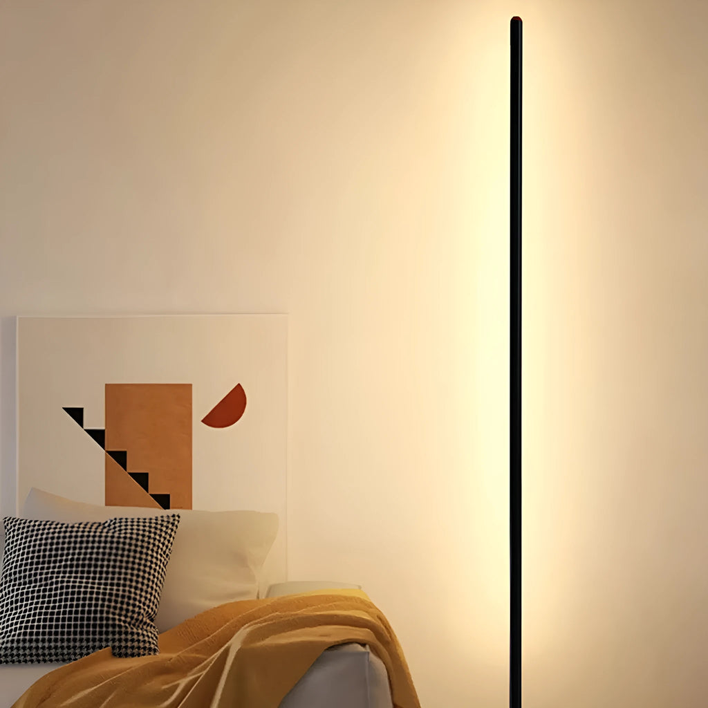 Vertical aluminium alloy floor lamp in modern simple style with LED light