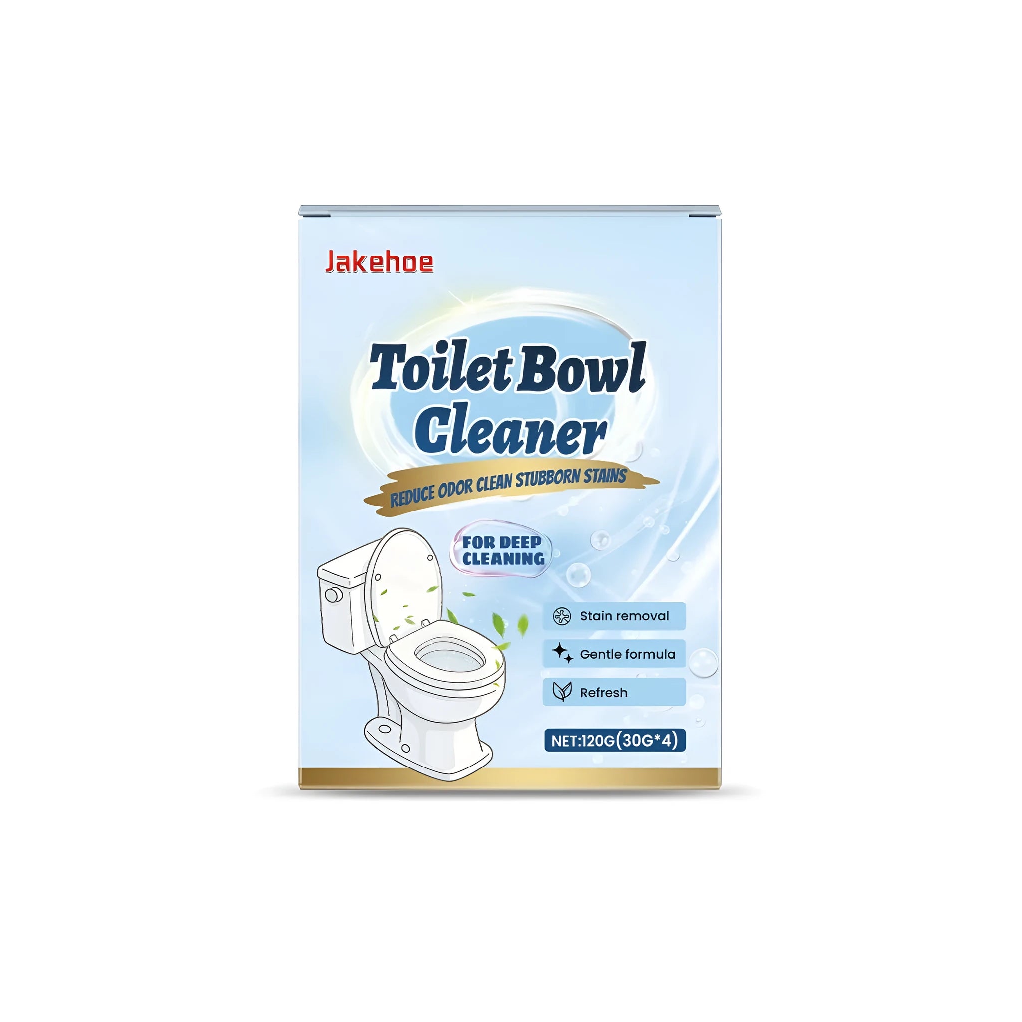 Pack of four sachets of powerful toilet cleaning powder, total weight 120g.