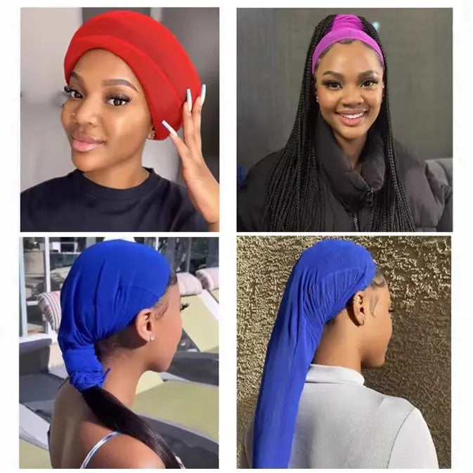 High elasticity mesh wig cap with oversleeve design in multiple colour options including leopard print.