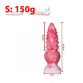 Pink platinum silicone women's masturbation device with shaped penis design in two sizes