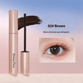 Long curling long-lasting mascara in black and brown colour options with applicator