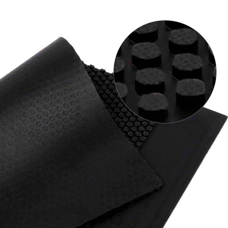 Table tennis rubber sheet with small particle pimples in black and red colour options