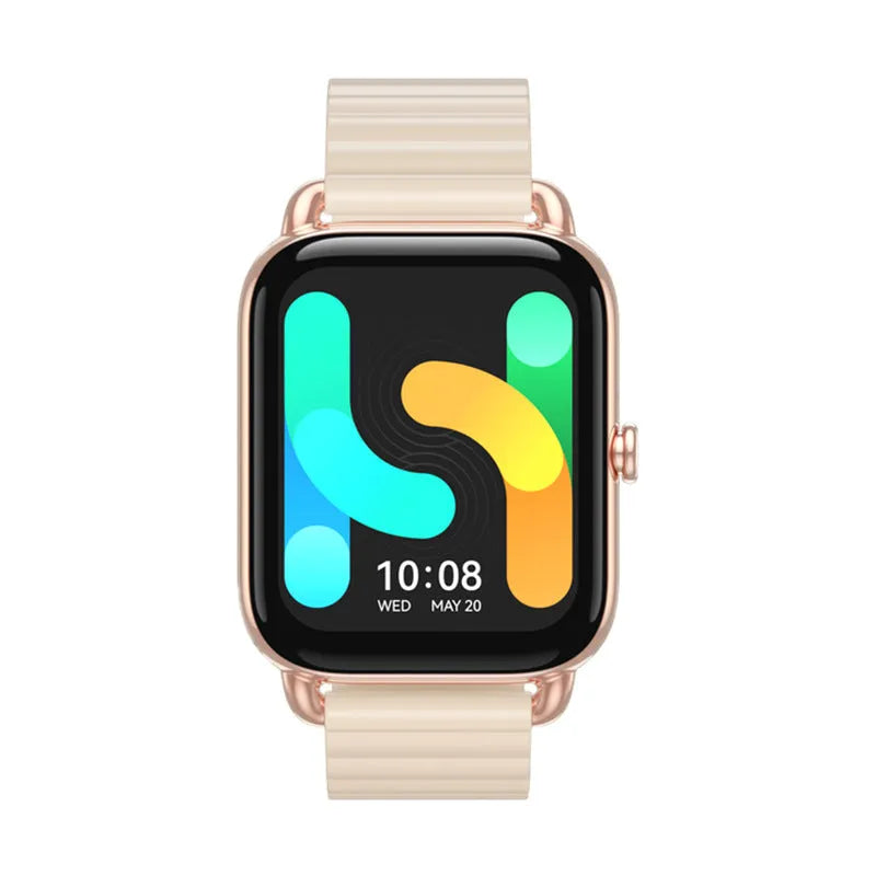 HAYLOU RS4 Plus smart sports watch with AMOLED display showing fitness metrics
