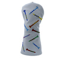 Golf club wooden pole sets in black or white colour made from PU material with three size options