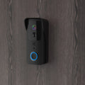 Smart home waterproof HD visual doorbell with intercom on a white or black doodle board mount.