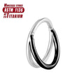 Titanium alloy nose ring body jewellery in silver, available in multiple lengths from 6mm to 12mm.