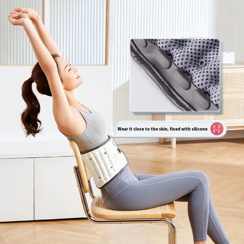 Automatic inflation waist support belt for lumbar disc correction in PU material