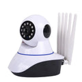 White dome-style wireless security camera with 2MP resolution and night vision capability