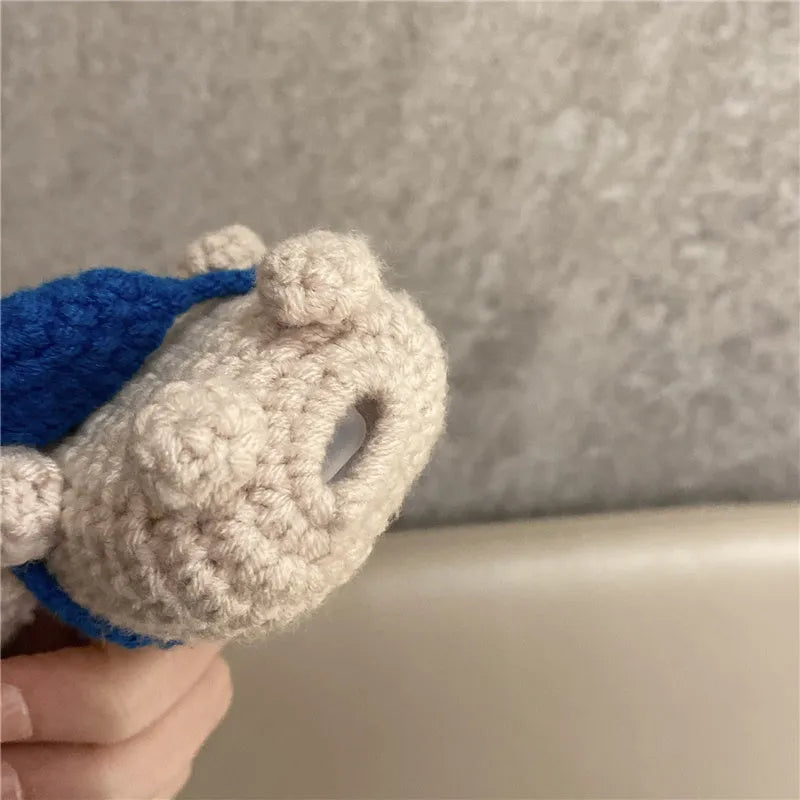 Handmade knitted koala bear backpack AirPods protective sleeve for Apple AirPods models