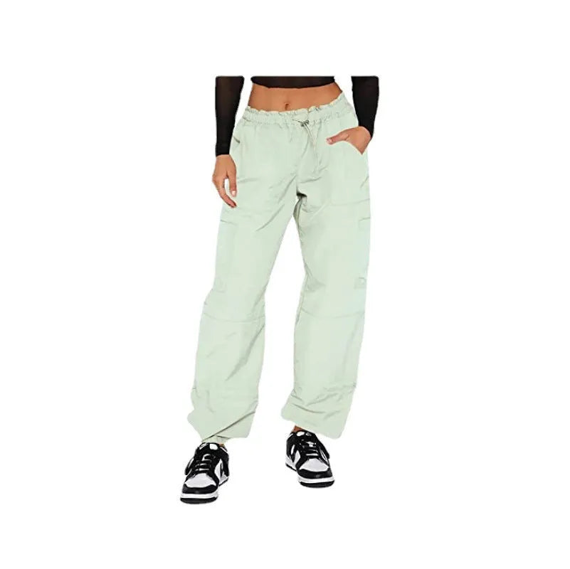 Straight leg cargo casual pants in multiple colours showing loose fit and cargo pockets
