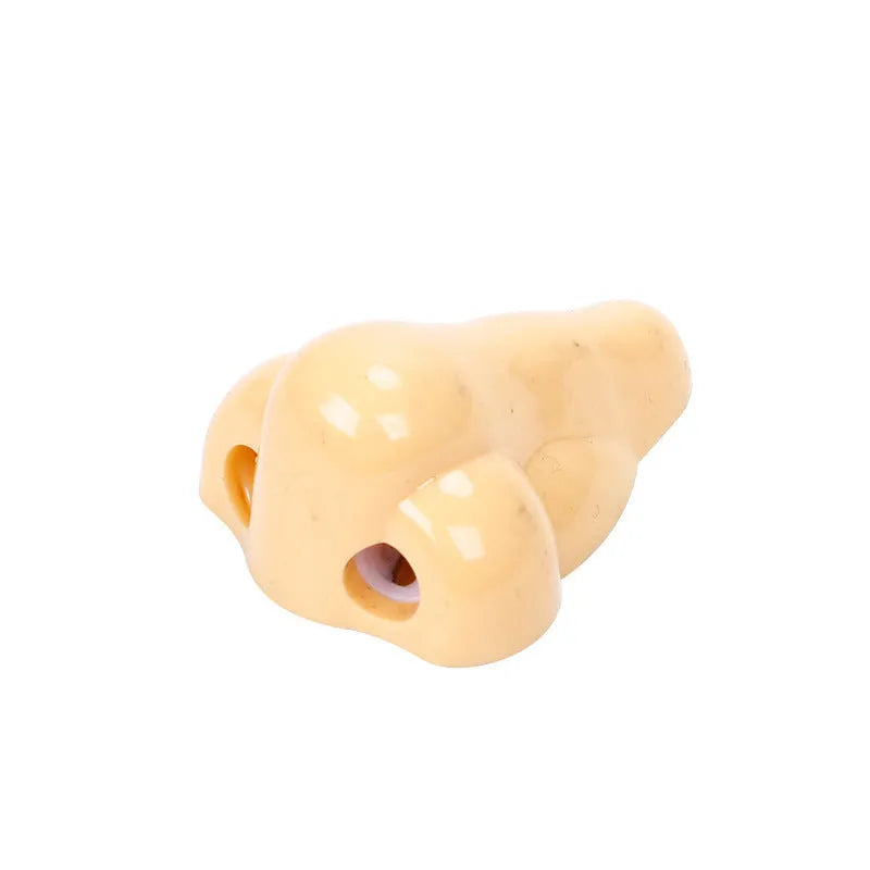 Flesh colour plastic manual pencil sharpener with geometry shape for student stationery