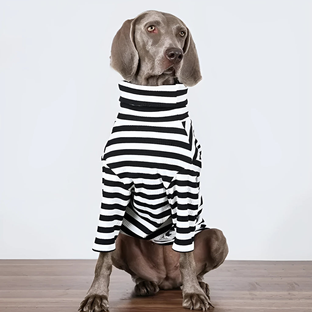 Black and white polyester dog clothes for large breeds in multiple sizes