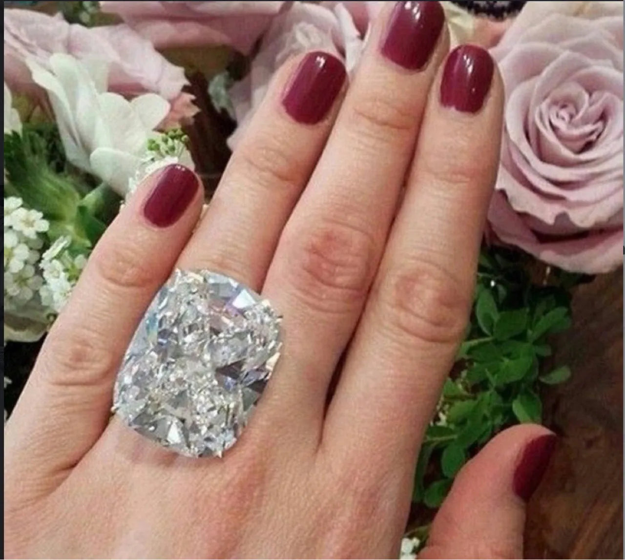 Women's alloy ring with electroplated white gold colour finish and geometric inlaid square diamond design