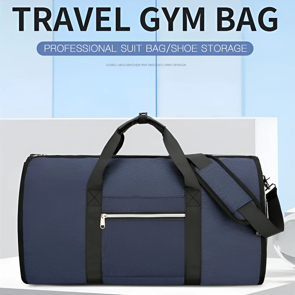 Oxford cloth business leisure storage sports bag in grey black or dark blue with dry wet separation compartments