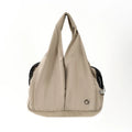 Apricot cloth pet carrier bag measuring 41cm length 16cm width 28cm height