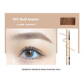 Small Gold Chopsticks Ultra-fine Eyebrow Pencil in five shades: light brown, kaki brown, dark brown, grey black, and black.
