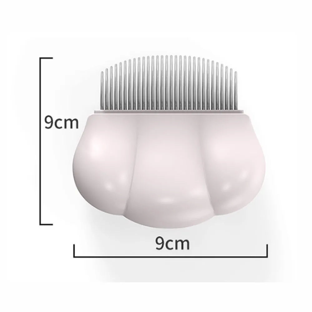 Paw Soft pet deshedding brush with 9cm square grooming head in blue pink or white colours