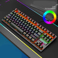 Mechanical gaming keyboard in multiple colours with simple design for notebook computers