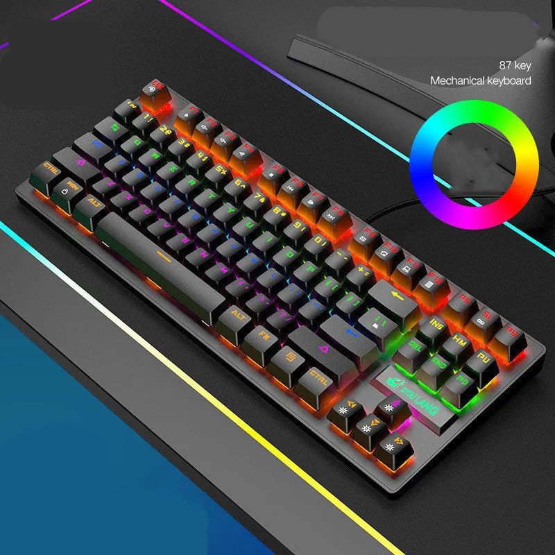 Mechanical gaming keyboard in multiple colours with simple design for notebook computers