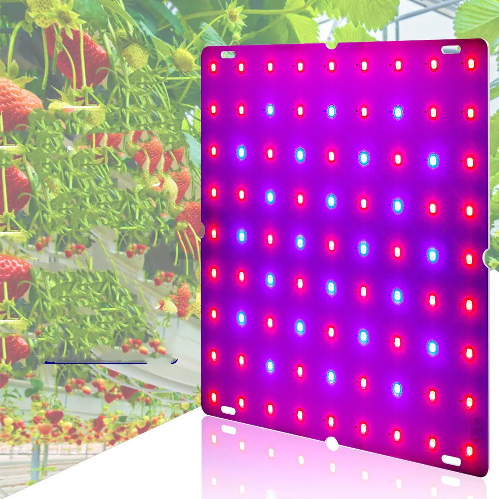 Aluminium LED plant growing light with hook for indoor fruits and vegetables.