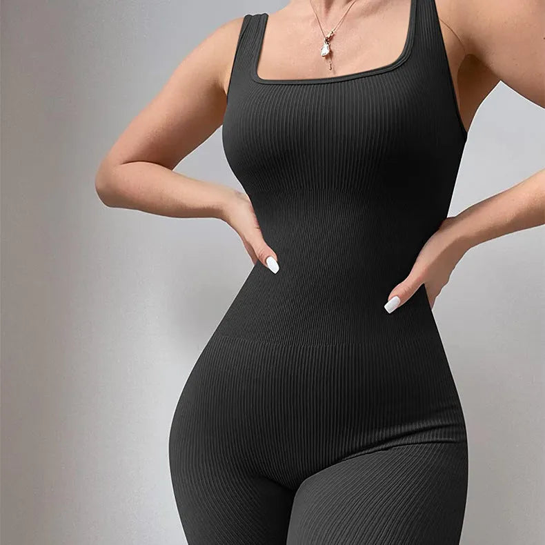Women's long sleeve suspender tank top tights with button detailing in multiple colour options