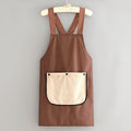 Polyester waterproof kitchen apron in multiple colour options including black and blue