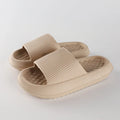 Solid colour summer EVA anti-slip slippers with rhombus stripe design in pink, yellow, khaki, black, white, grey, green