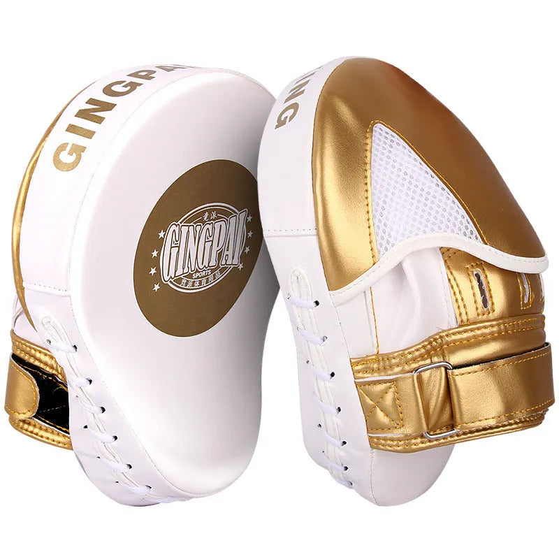 Vertical golden PU leather portable baffle target for boxing and sanda home training