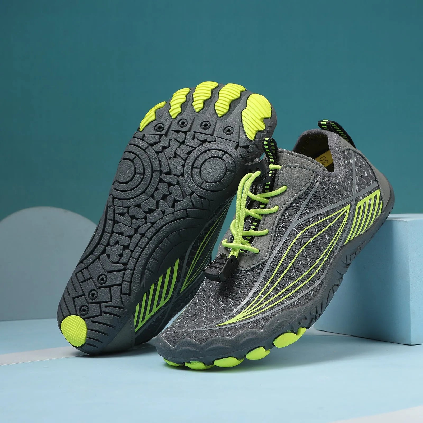 Children's wading swimming shoes with rubber sole and elastic band in multiple colour options
