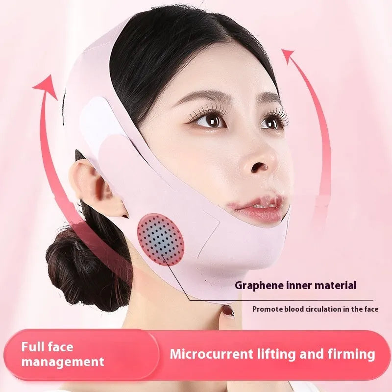 Small V face shaping mask with 9.0 graphene fabric in green and purple colour options