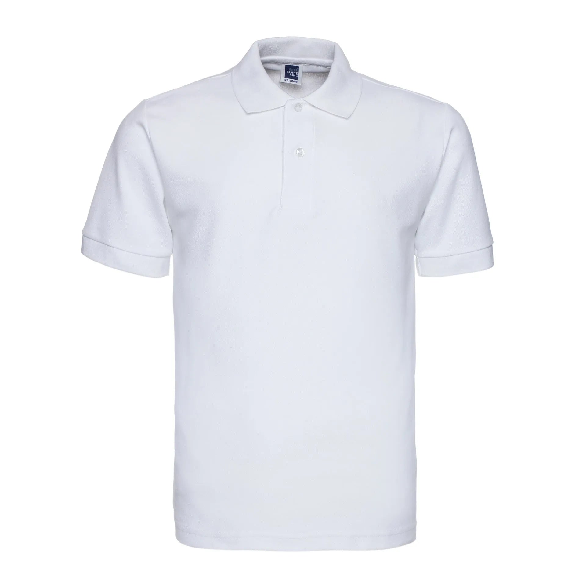 Plus size men's short sleeve polo shirt in solid colour with lapel collar