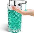 Automatic soap dispenser with metallic finish and USB Type-C charging port