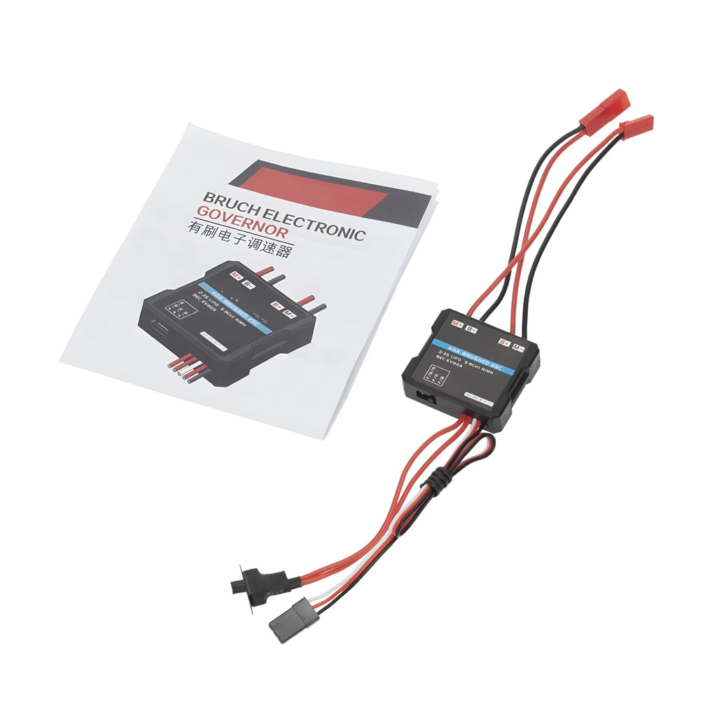 40A brushed electronic speed controller for 1/16 and 1/18 scale RC trucks and climbing vehicles