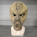 Latex scar skull Halloween mask horror head cover showing 31cm height measurement