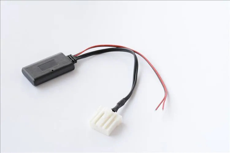 Black JieRui-BT 5908 Bluetooth 5.0 audio adapter cable for Mazda vehicles.