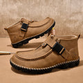 Handmade stitching slip-on lazy shoes in black, brown, and green colours with flat heel