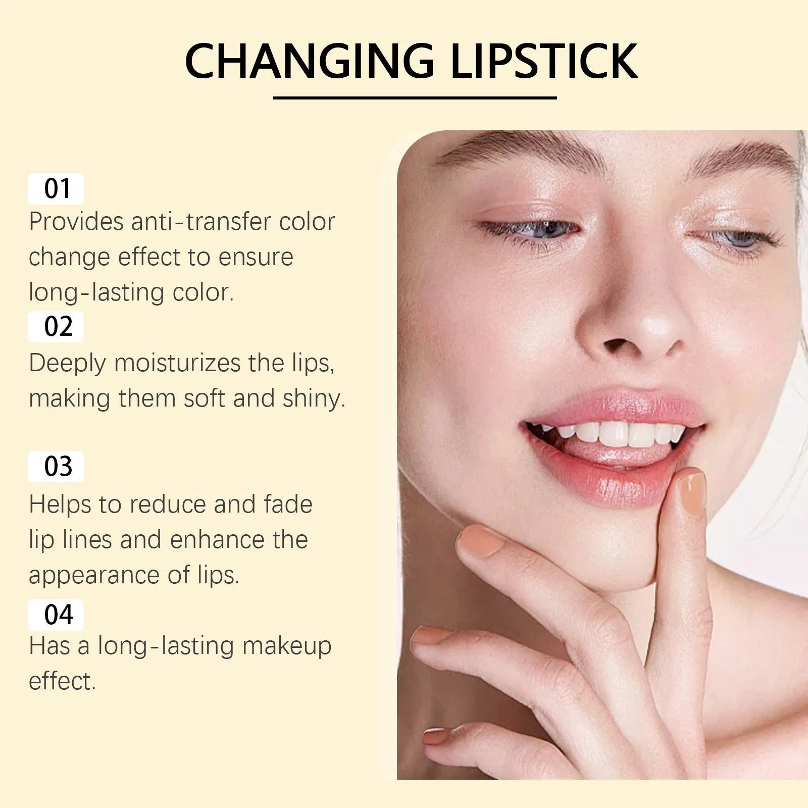Gold foil discoloration nourishing lipstick in a compact black case, 3.5g net weight.