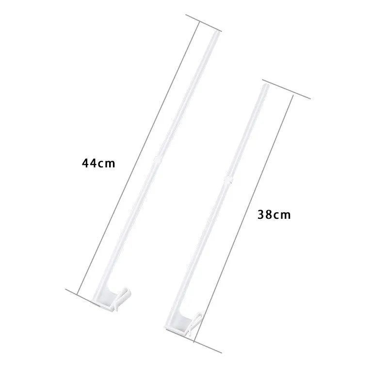 White PP plastic car window flag pole holder and mount clip set with 10 flag poles.