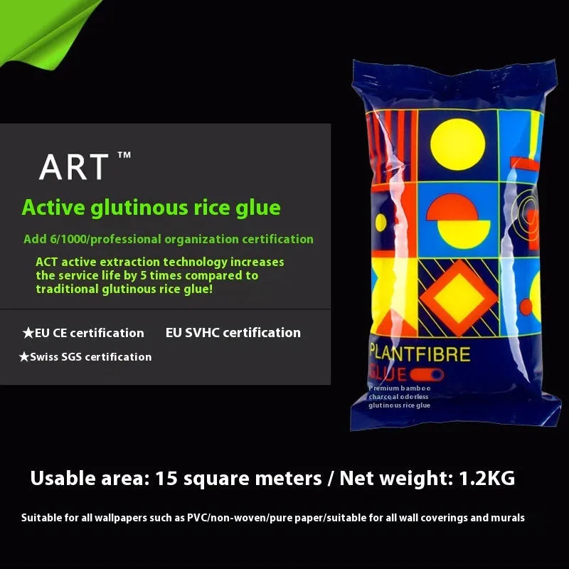 Glutinous rice wallpaper adhesive Glue E variant in three-roll formaldehyde-free packaging
